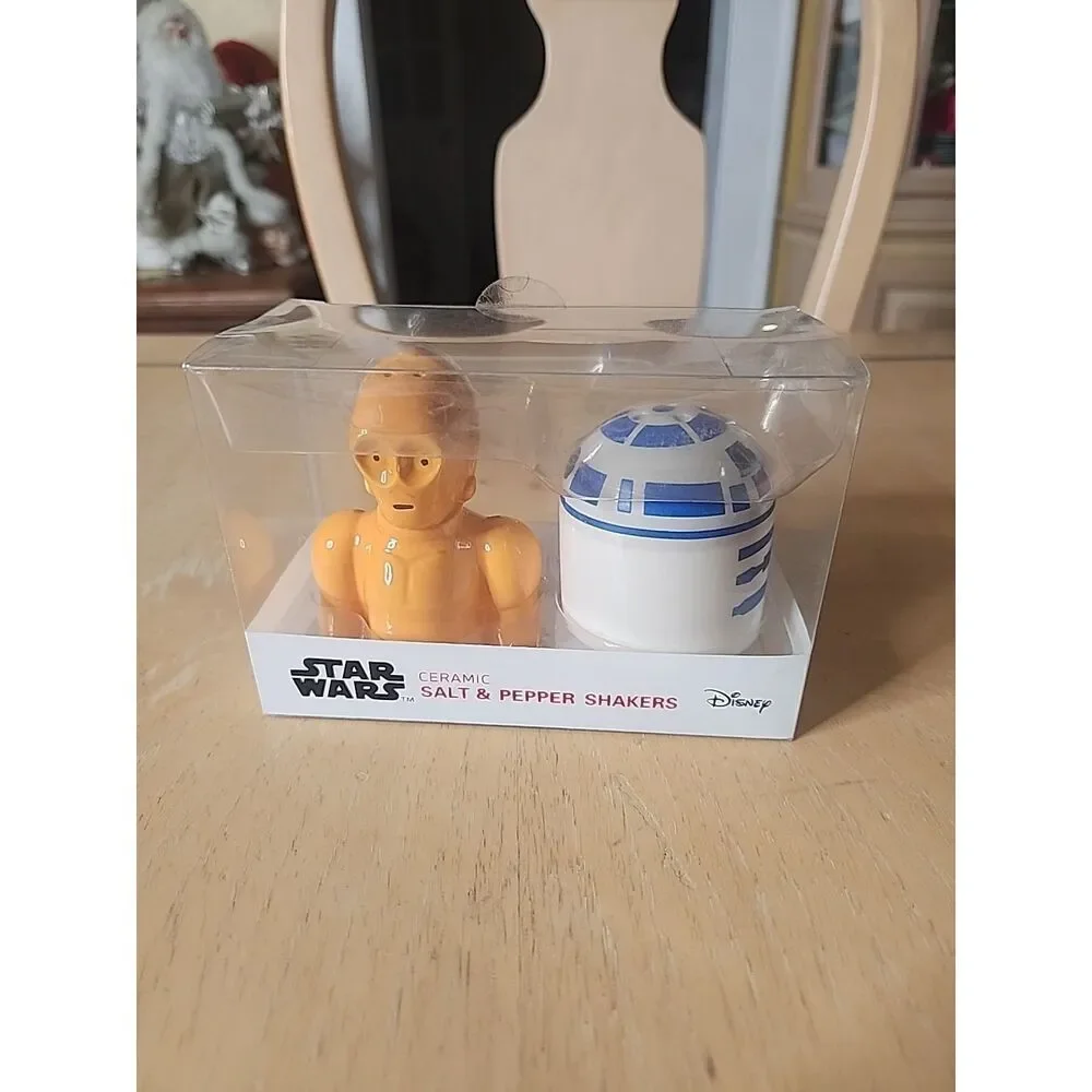 Disney Star Wars Ceramic Salt & Pepper Shakers R2-D2 & C-3PO Droids Gift Set